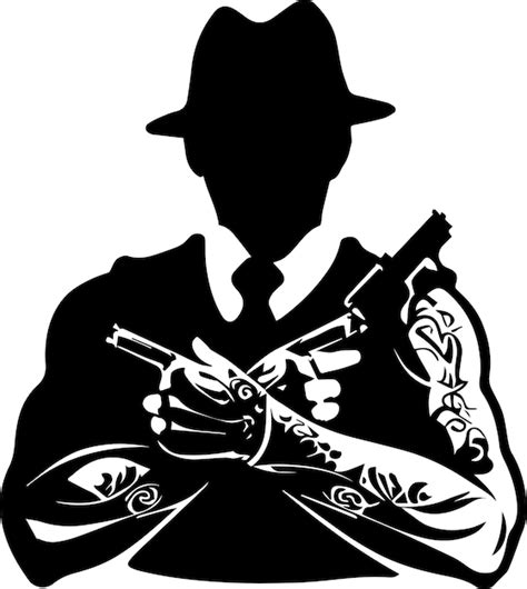 Premium Vector Gangster Vector Tattoo Design Illustration