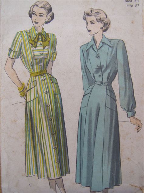1940s Female Secretary Dress Formal Vintage Dresses Plus Size Vintage