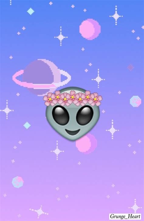 Alien Amazing Background Emoji Flower Crown Galaxy