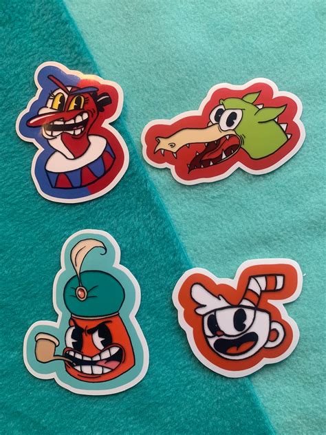 Cuphead Stickers Etsy Canada