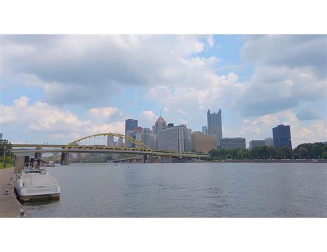 View Of Fort Duquesne Bridge And Pittsburgh Skyline From North Shore