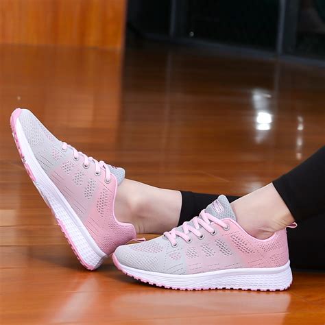 Wenkouban Women Shoes Casual White Sneakers Ladies Trainer Air Mesh