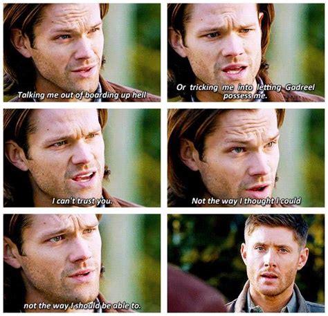 I Was Really Proud Of Sam In This Scene Dean Totally Lays Into Him Every Time Sam Does