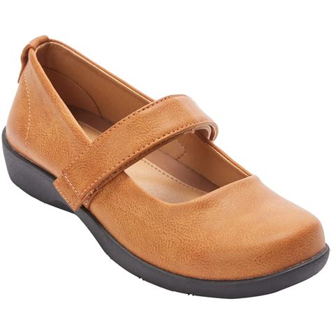 Comfortview Womens Wide Width The Carla Mary Jane Flat Mary Jane Shoes