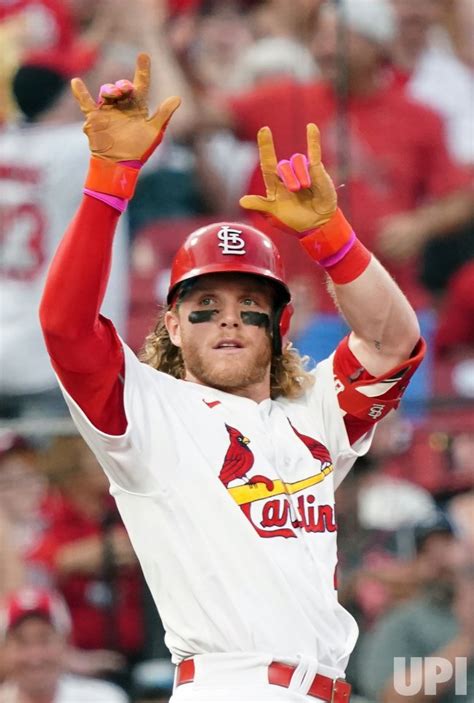 Photo St Louis Cardinals Harrison Bader Hits Triple Slp2022061511