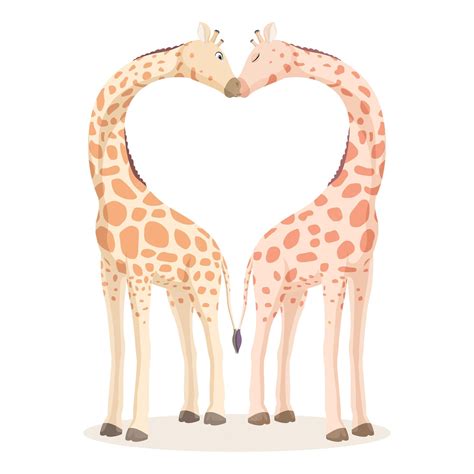 Cute Of Giraffes In Love Royalty Free Vector Image Clip Art Library