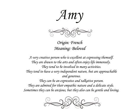 The Meaning Of The Name Amy