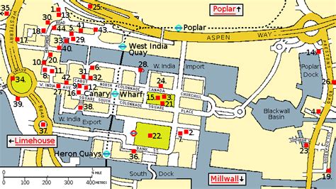 London Map Canary Wharf