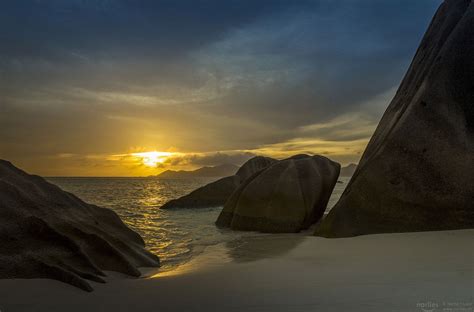 La Digue Sunset Anse Source Dargent La Digue Seychelles Follow