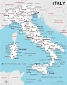 Italy city map - Map of Italy with city names (Southern Europe - Europe)