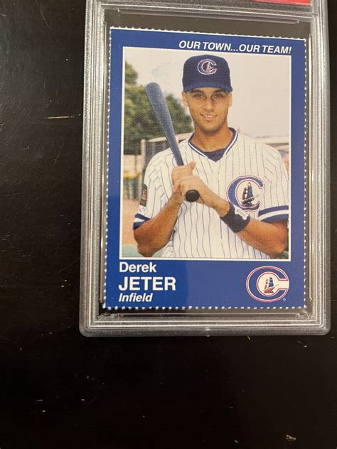 1995 Columbus Clippers Yearbook Perforated Derek Jeter Psa 9 Mint