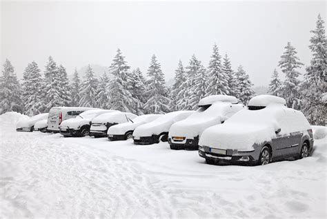 Snow Covered Parking Lot Represents Special Aspect In Premises
