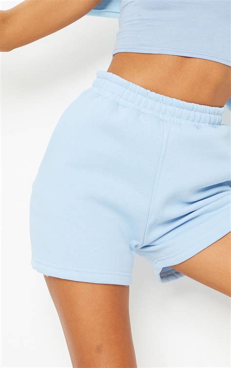 Baby Blue Sweat Pocket Shorts Shorts Prettylittlething Usa