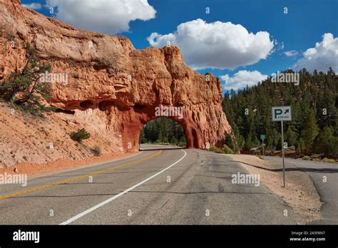 Red Canyon Tunnel On Highway 12 Utah Stock Photo Alamy