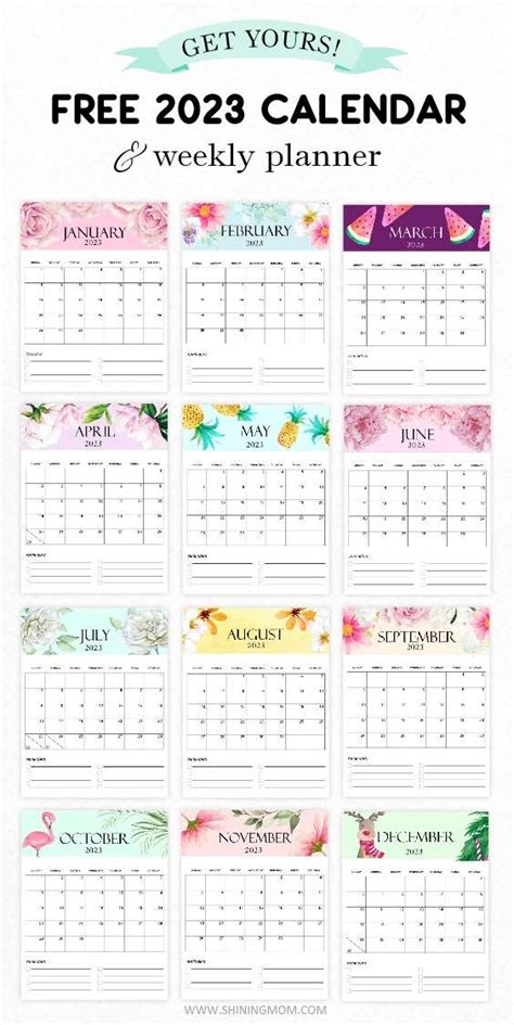 2023 printable calendars 2023 cute printable calendars for moms imom