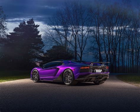 1280x1024 Purple Lamborghini Aventador Rear 5k 1280x1024 Resolution Hd