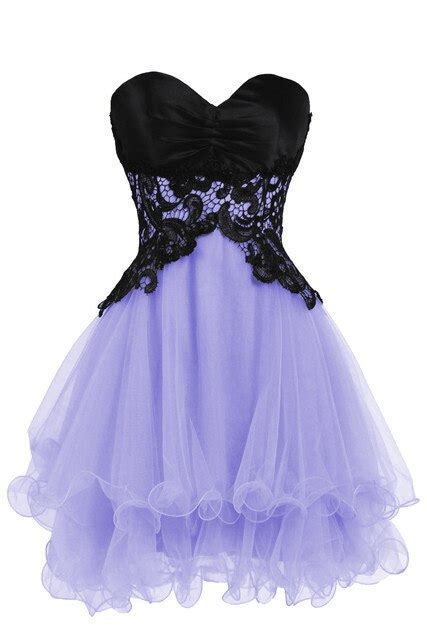 New Style Short Prom Dresses For Teens 2016 Light Purple Puffy