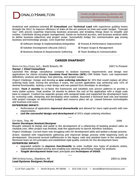 Not sure where to start? IT Consultant Resume Sample