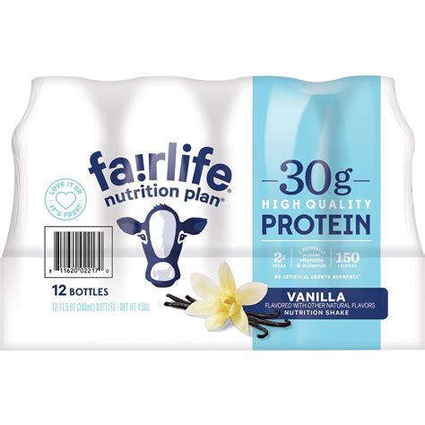 Fair Life Nutrition Plan High Protein Vanilla Shake Pack Walmart