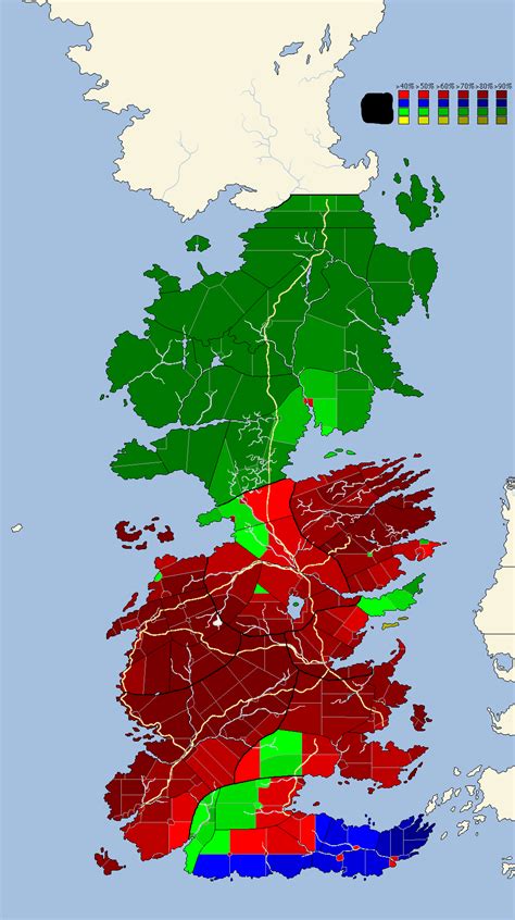 What Does This Map Of Westeros2 Represent What Does Each Color