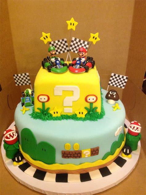 How to make a super mario bros cake. Mario Kart Cake | Mario birthday cake, Mario bros cake ...