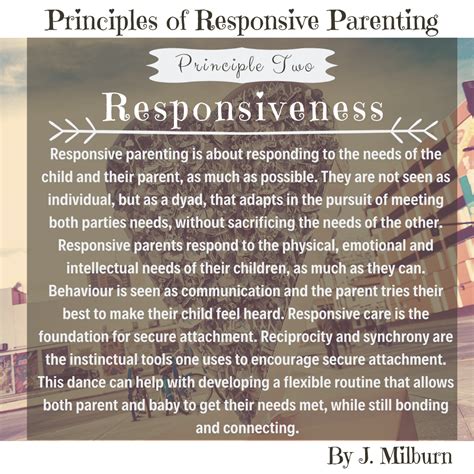 Principles Of Responsive Parenting Responsive Parenting