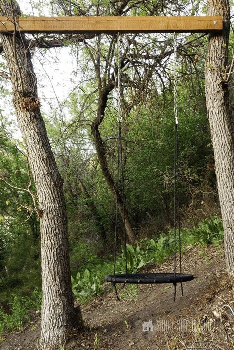 How To Hang A Tree Swing Without A Branch Tree Swing Backyard Swings