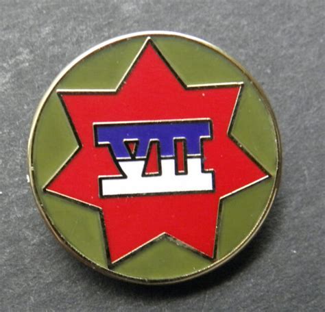 Jayhawks Corps Vii Us Army Military Lapel Pin Badge 1 Inch Wwii Ebay
