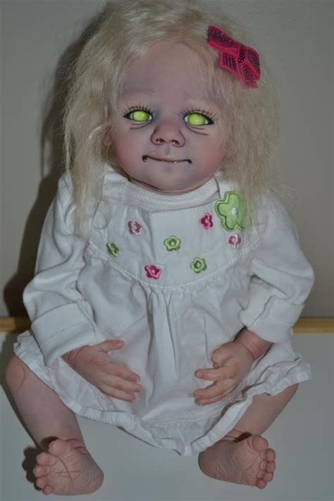 Reborn Baby Goth Zombie Horror Girl Ooak Beautifully Detailed
