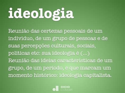 Ideologia Dicio Dicionário Online De Português