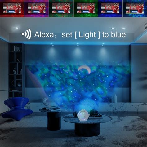 Ylhhome Led Night Light Galaxy Projector Ocean Waving Starry Projector