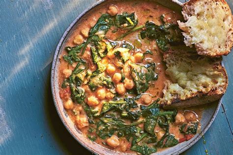 Chickpea And Spinach Stew Recipe Vegetarian Stew Stew Recipes
