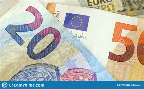 Cash Euro Bills Of Different Values Stock Photo Image Of Euros