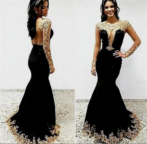 Black And Gold Prom Dresses With Sleeves Naf Prom Dresses Long With