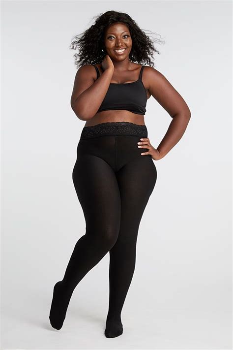 Black Opaque Tights With Comfortable Low Rise Luxe Waistband Black Opaque Tights Opaque