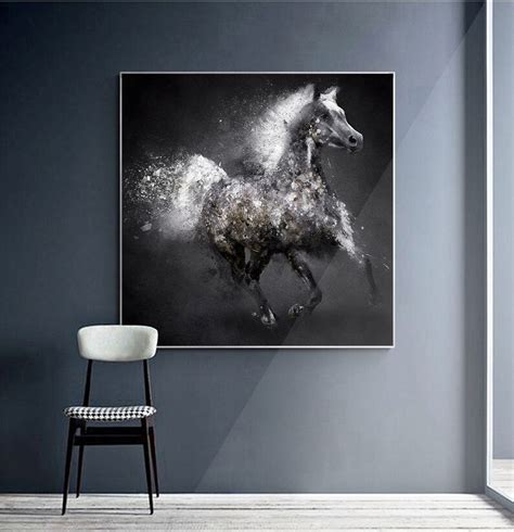 Black White Abstract Horse Art Printable Of Abstract Horse Etsy