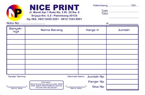 Nota Service Printer Homecare24