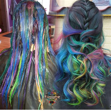 Download 89 royalty free mermaid blonde hair vector images. Mermaid hair color by @hairbykoh Rainbow hair color www ...