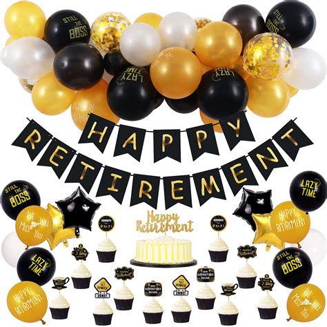 Buy Golray Pcs Retirement Party Decorations For Men Women Black And