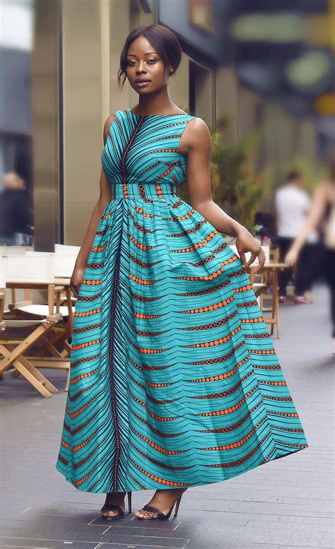 Gina African Print Maxi Dress Dress Rufina Designs Latest African