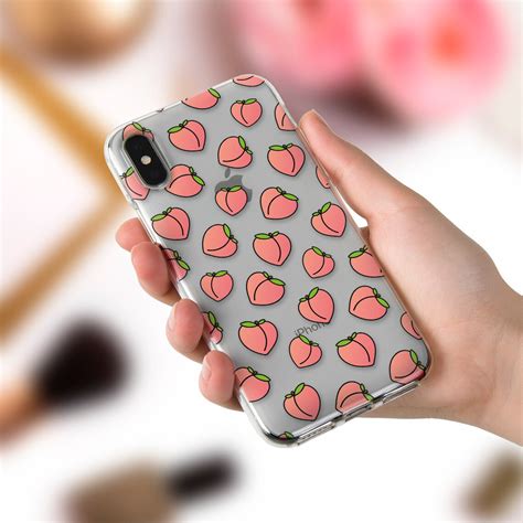 Peaches Iphone Case 11 Pro Xr X Kawaii Case For Iphone 8 7 Etsy