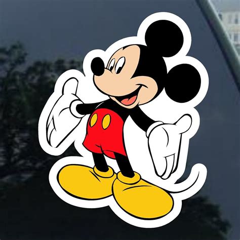 Mickey Mouse Vinyl Decal Car Window Mirror Bumper Laptop Etsy