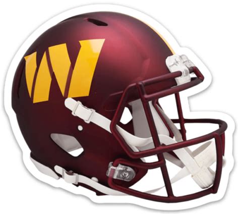 Washington Commanders Football Helmet W W Letter Logo Type Die Cut