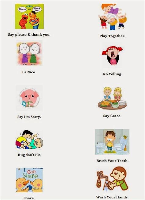 House Rules Good Manners Poster Time Out List Printable And Editable