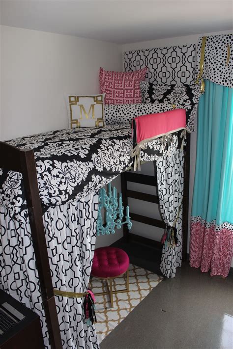 Ole Miss Dorm Black Gold Tiffany Pink Sorority And Dorm Room Bedding In 2019 Pink Dorm