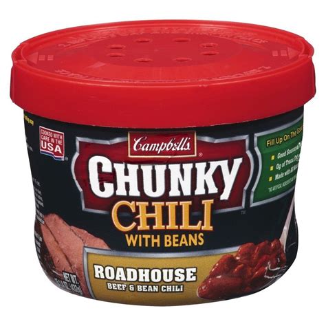 Campbells Chunky Chili With Beans Microwaveable Bowl 1525oz Spicy