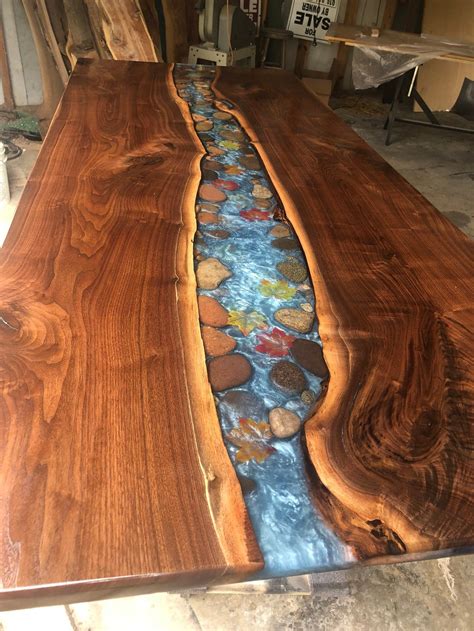 24 Live Edge Epoxy River Coffee Table Hand Crafted Live Edge Furniture