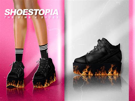 Shoestopia Burn It Up Boots Shoes For The Sims 4 Please