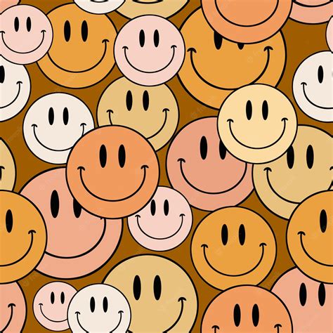 Premium Vector Seamless Vector Pattern With Smiling Emoji Faces