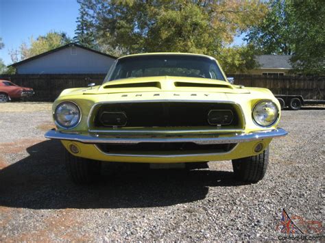 1968 Shelby Gt 500 Kr Ford Mustang 428 Cj Special Yellow Paint Wt6066